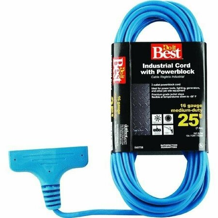 DO IT BEST Do it Multi Outlet Extension Cord RP-JTW163-25X-BL